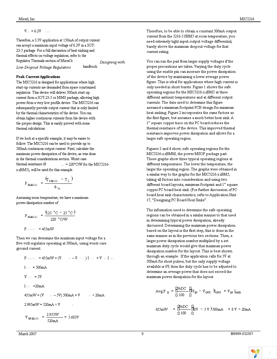 MIC5216-3.3YM5 TR Page 9